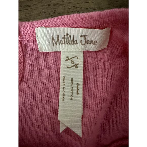 Matilda Jane Happy and Free Pink Coral Reef Short Sleeve Eyelet Lace Knit Top 6 - Picture 5 of 8